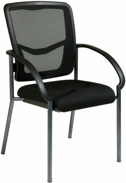 Titanium Finish Mesh Back Guest Chair with Arms [85670] -1