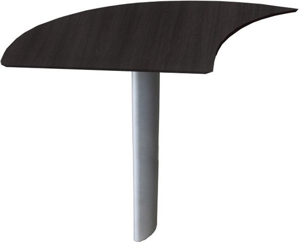 Mayline Medina Curved Desk Extension Left Mocha Laminate [MNEXTLLDC]-1