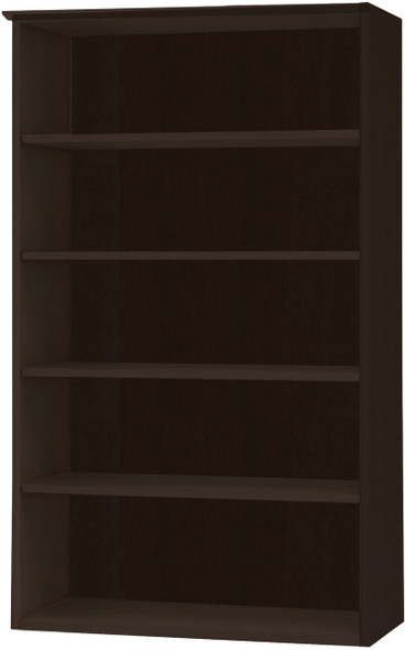 Mayline Medina Bookcase 5 Shelf Mocha Laminate [MVB5LDC]-1