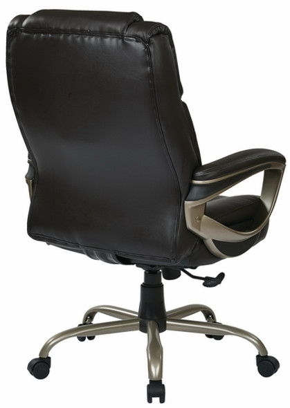 Big Mans Executive Espresso Leather Big and Tall Chair [ECH12801] -3