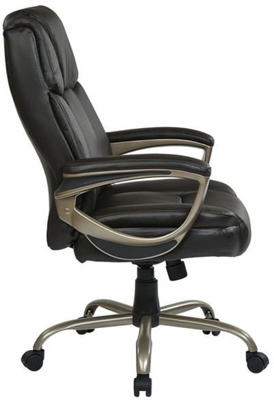 Big Mans Executive Espresso Leather Big and Tall Chair [ECH12801] -2