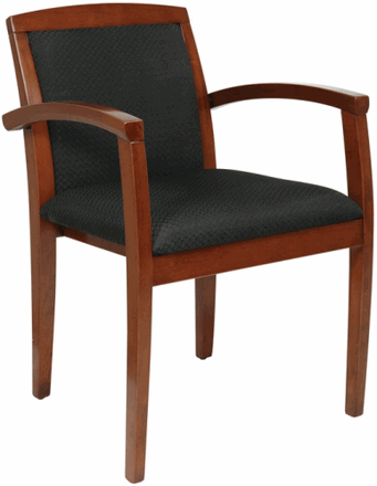 Office Star Upholstered Wooden Guest Chair [KEN-1291] -1