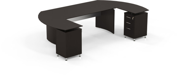 Mayline Medina Office Desk Set Mocha [MNT3LDC]-1