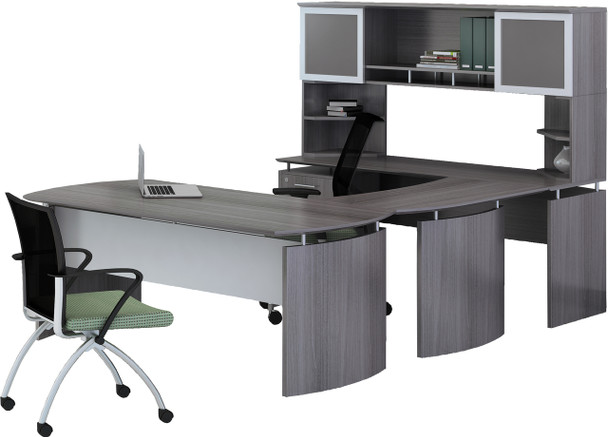 Mayline Medina Office Desk Set Gray Steel [MNT33LGS]-1