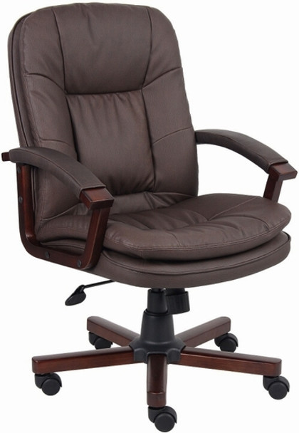 Boss Brown LeatherPlus Office Chair [B796] -1