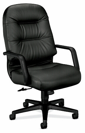 HON Pillow Soft Ergonomic Bonded Leather Executive Chair Burgundy - Office  Depot