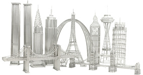 Architectural Wire Models, Doodles and Design Ideas