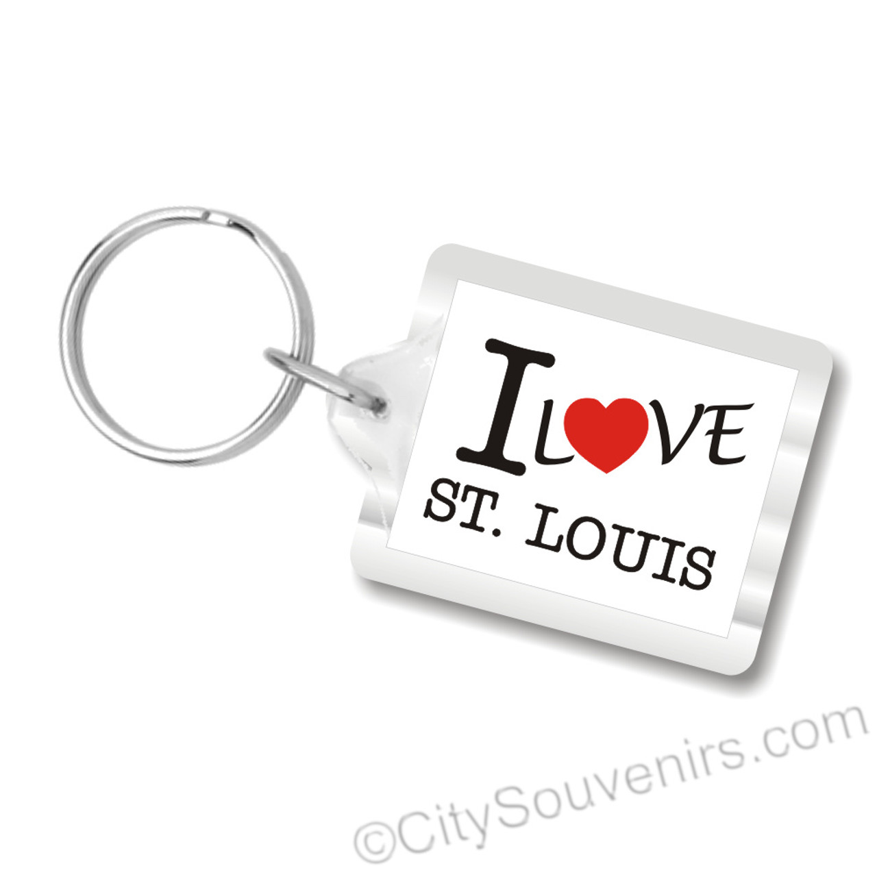 I Love St. Louis Plastic Key Chain