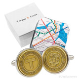 Boston Transit Token Cufflinks