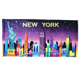 New York City Skyline Beach Towel