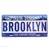 Brooklyn license plates, embossed tin