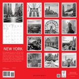 2025 New York City Calendar, Black and White Wall Calendar