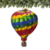 glass hot air balloon Christmas ornament from Kurt Adler noble gems