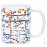 White New York City Subway Lines Mug, 11oz coffee mug
