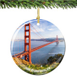 Golden Gate Bridge San Francisco Christmas Ornament