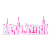 Hot Pink New York Acrylic Magnet