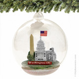 DC Glass Christmas Ornament, Landmarks Memory Globe