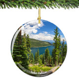 Lake Tahoe Christmas Ornament Porcelain