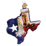 State Of Texas Landmarks Glass Ornament