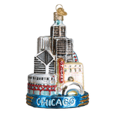 Chicago Landmarks Glass Ornament