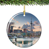 Auckland New Zealand Christmas Ornament Porcelain