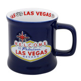 Embossed Blue Las Vegas Mug