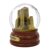 Gold Boston Snow Globe 3.5 Inches