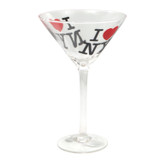 I Love NY Martini Glasses