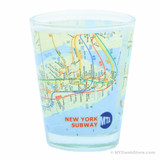 NYC MTA Subway Map Shot Glass