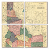 Idaho Map Coaster Set of 4