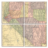 Nevada Map Coaster Set of 4