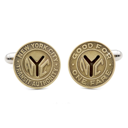 Subway Token Antiqued Cufflinks