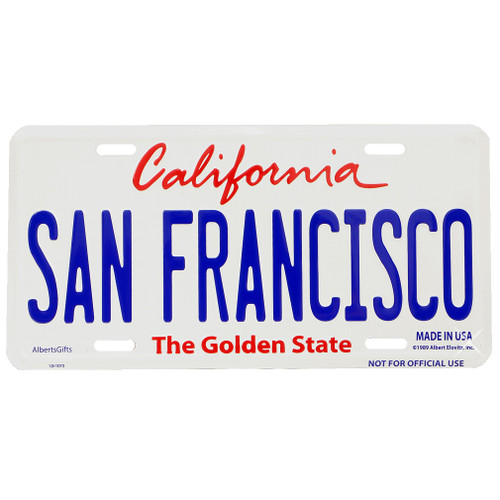 San Francisco License Plate