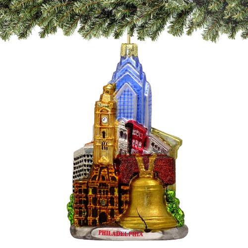 Philadelphia Christmas Ornaments Glass