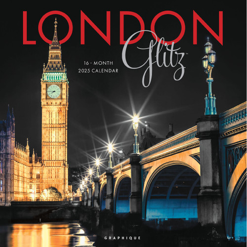 2025 London Calendar, London Glitz Wall Calendar