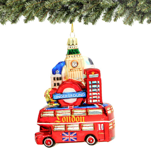 London Bus Christmas Ornament