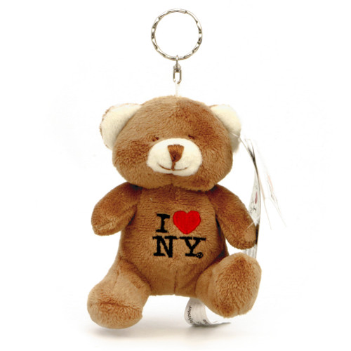 NY Baseball Teddy Bear Key Chain