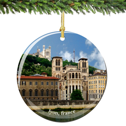 Lyon France Christmas Ornament Porcelain