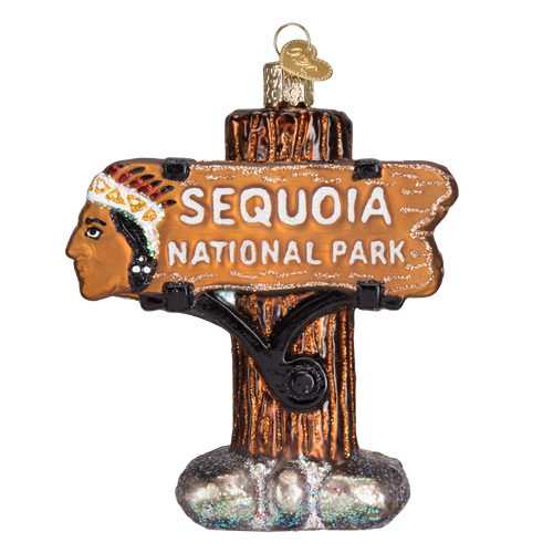 Sequoia National Park Glass Ornament