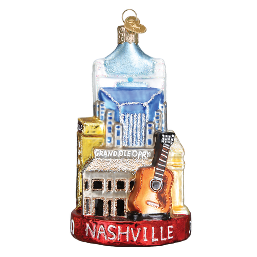 Nashville Landmarks Glass Ornament