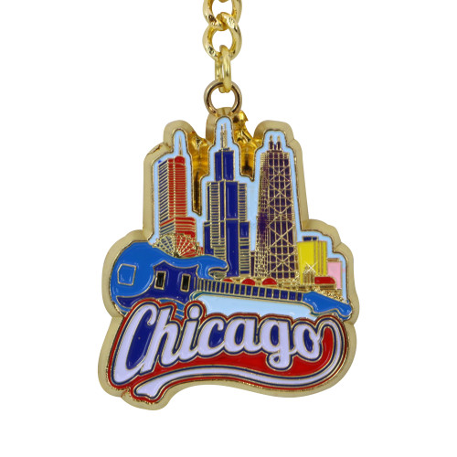 Metal Chicago Key Chain