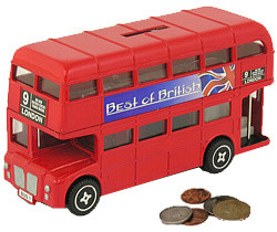 London Double Decker Bus Bank