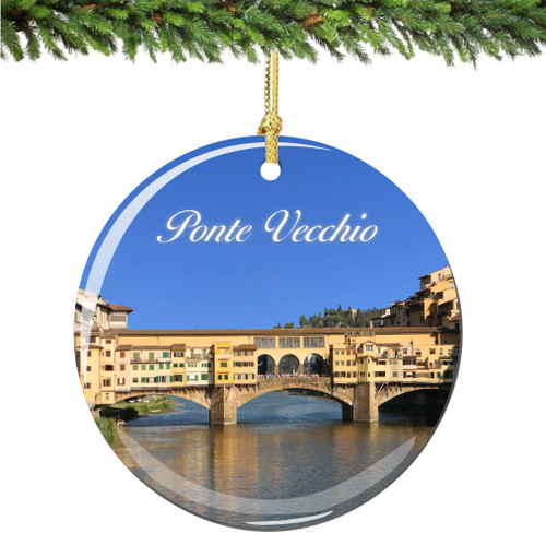 Florence Ponte Vecchio Christmas Ornament Porcelain