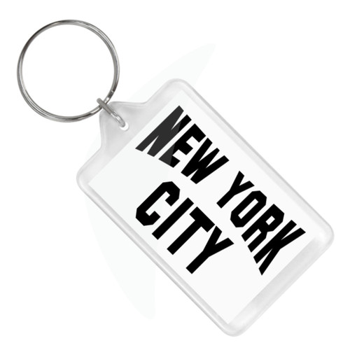 New York City Keychain Lucite John Lennon Style