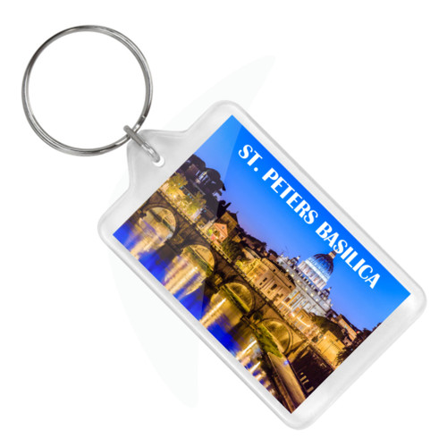 St. Peter's Basilica Vatican Keychain Lucite