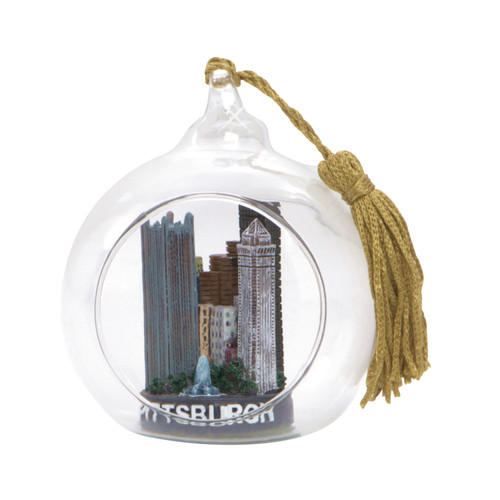 Pittsburgh Christmas Ornament Glass Ball