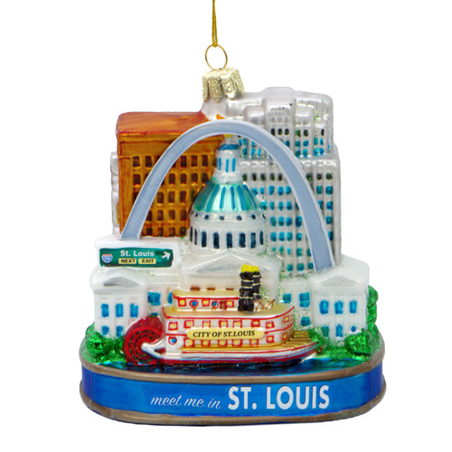 St. Louis Snow Globe Gateway Arch Design 3.5 Inch Silver Missouri