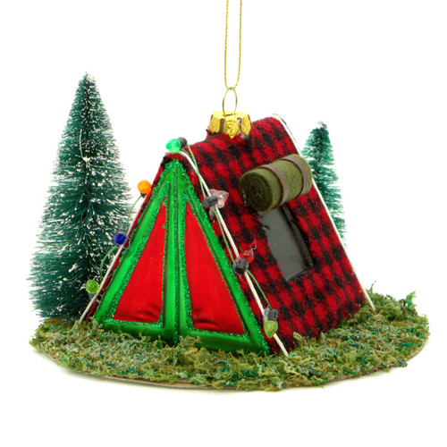 Camper Tent Christmas Ornament