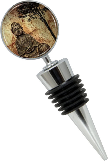 Buddha and Tree Wine Bottle Stopper in Gift Box