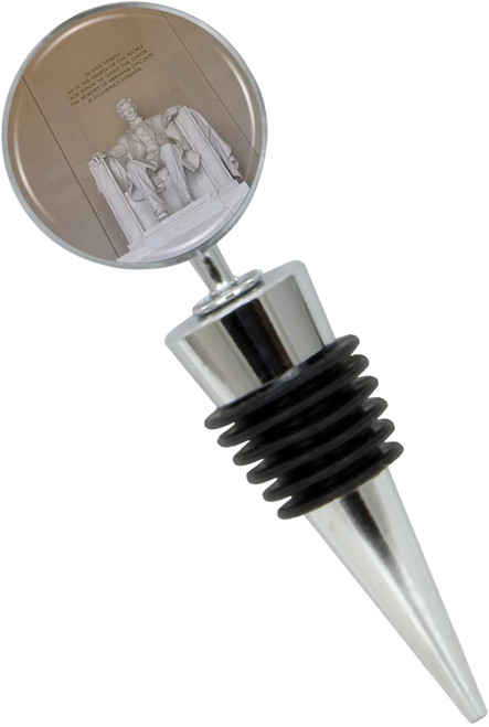 Lincoln Memorial Wine Bottle Stopper in Gift Box